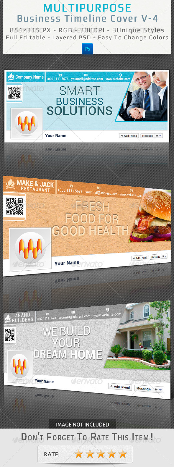 Multipurpose Business Timeline Cover V-4 - Facebook Timeline Covers Social Media