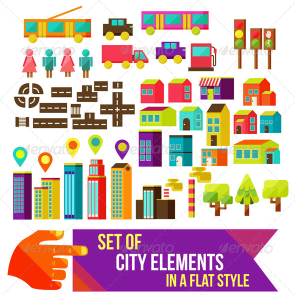Set of City Infographics - Travel Conceptual