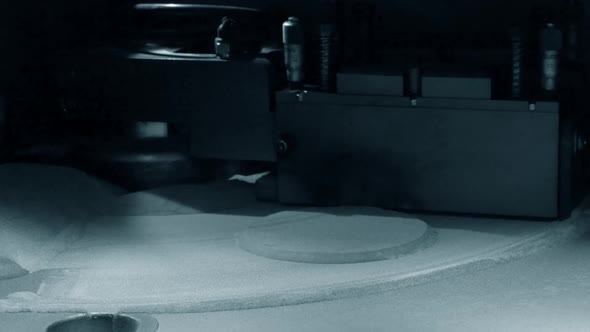 Working 3d Printer Close Up of Process alt