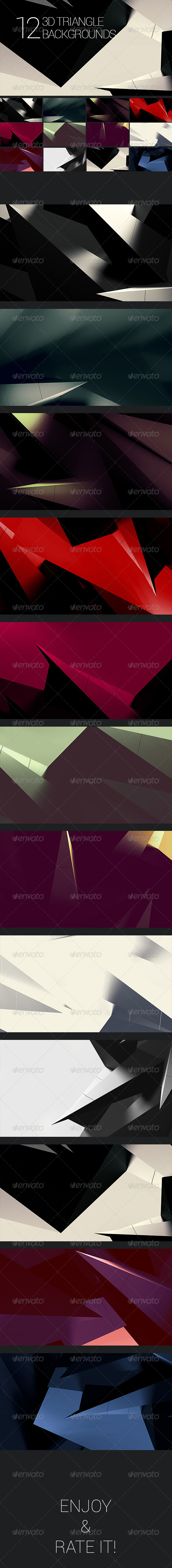 3D Polygon Backgrounds - Abstract Set 2 - Abstract Backgrounds