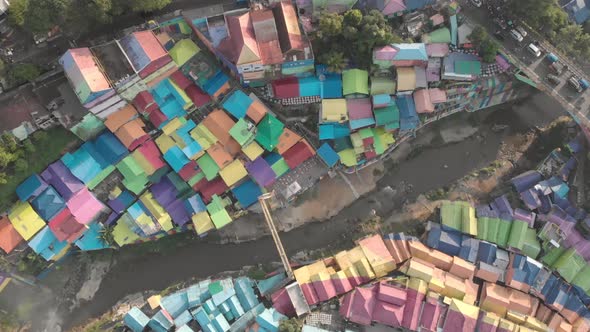 Aerial view of Rainbow village. alt