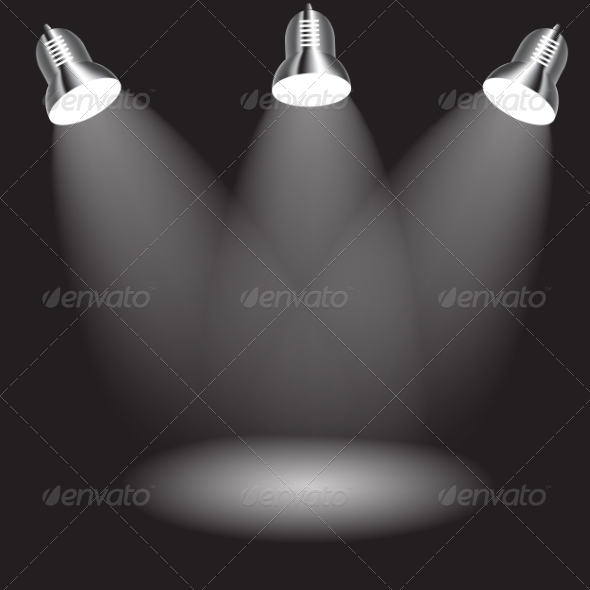 Background with Lighting Lamp. Empty Space for You - Web Technology