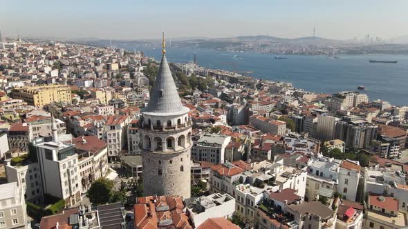 Aerial View Galata Tower Istanbul alt