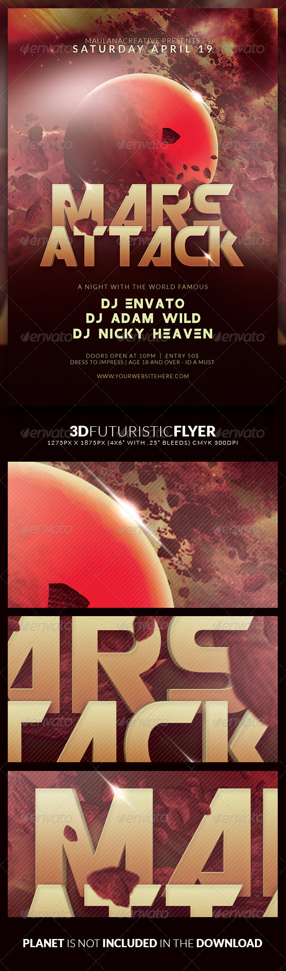 3d Futuristic Flyer - Clubs & Parties Events