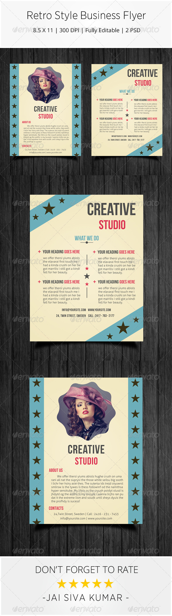 Retro Style Business Flyer - Corporate Flyers