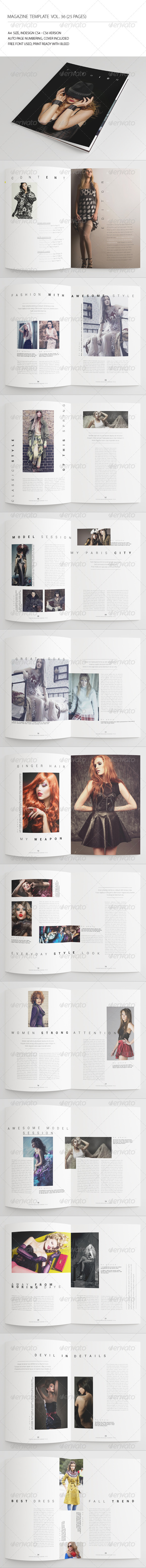 25 Pages Fashion Magazine Vol36 - Magazines Print Templates