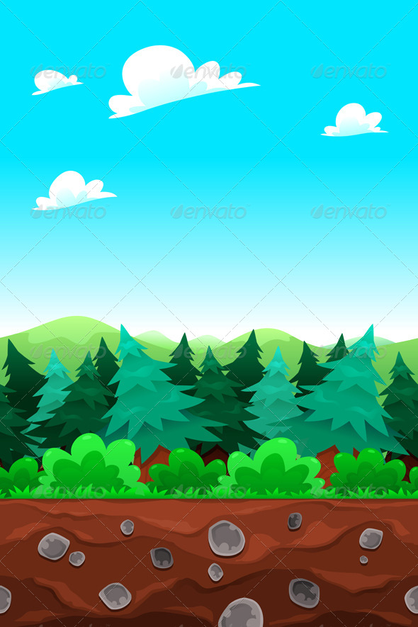 Green Wood Tile-able Sides - Landscapes Nature