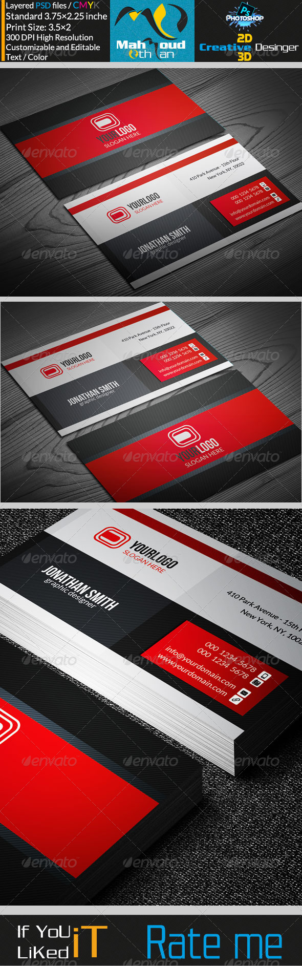 Corporate Business Card V17 - Corporate Business Cards