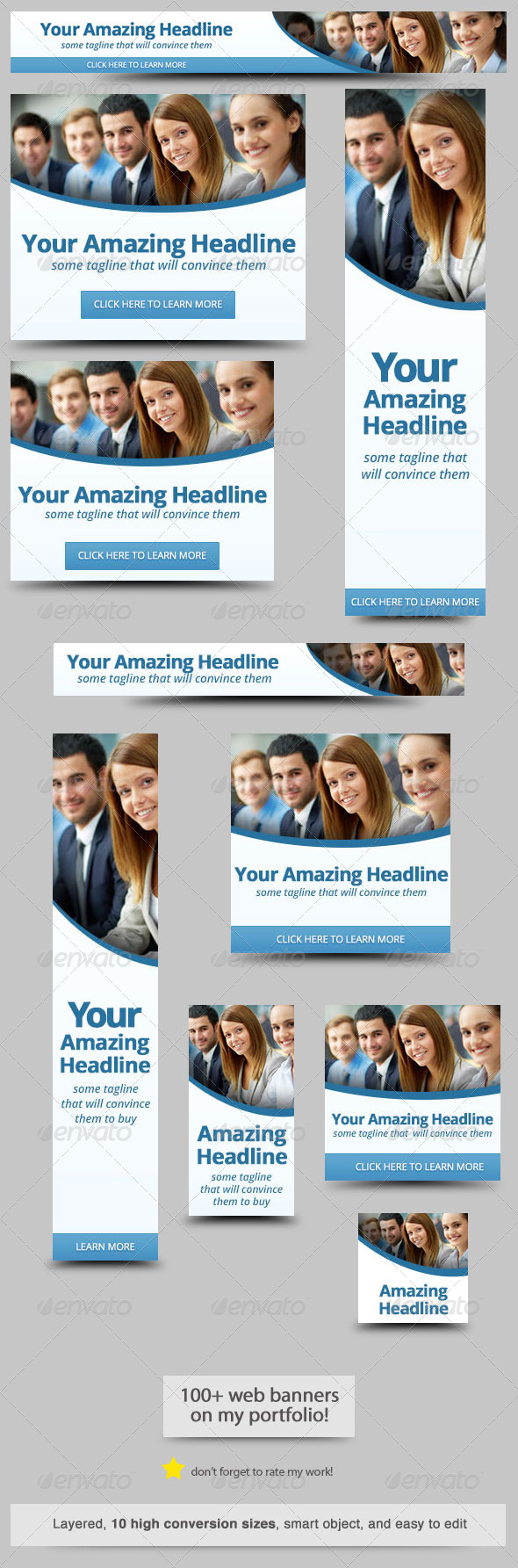 Corporate Web Banner Design Template 35 - Banners & Ads Web Elements