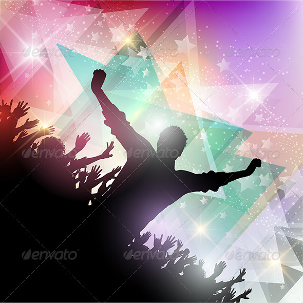 Party Crowd Background - People Characters