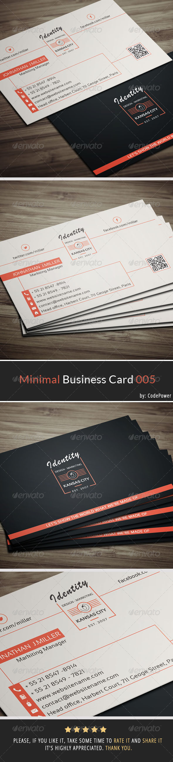 Minimal Business Card 005 - Corporate Business Cards