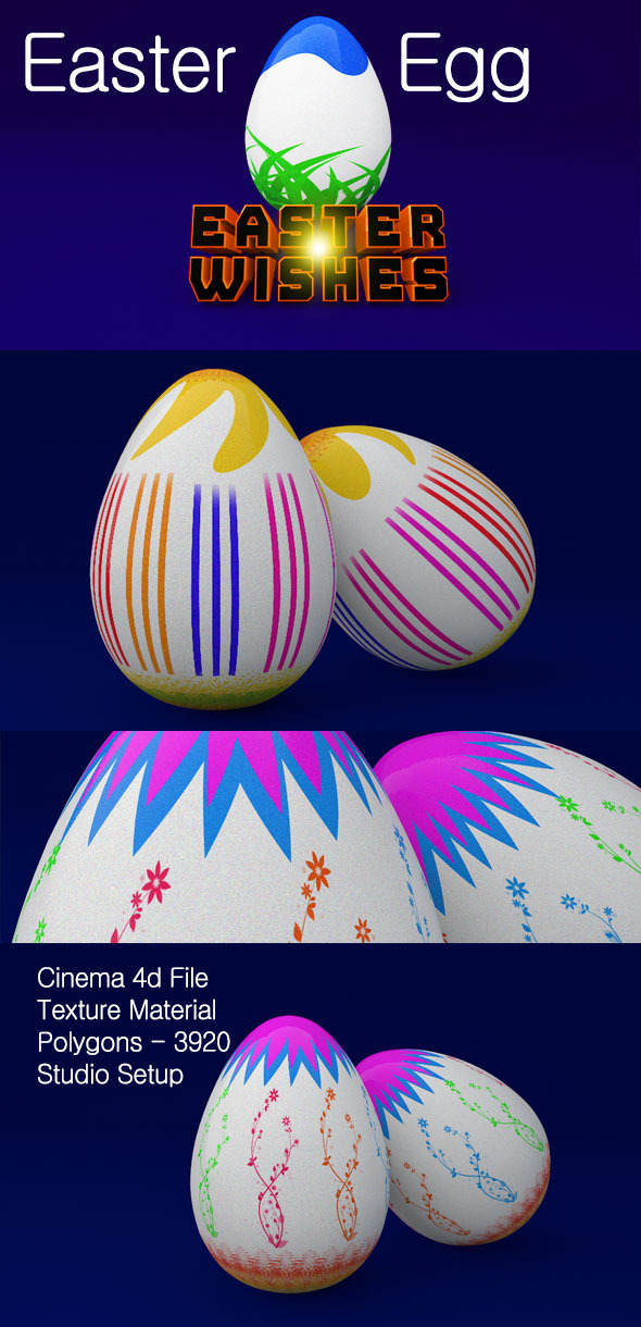 3D Easter Egg - 3Docean 7299001