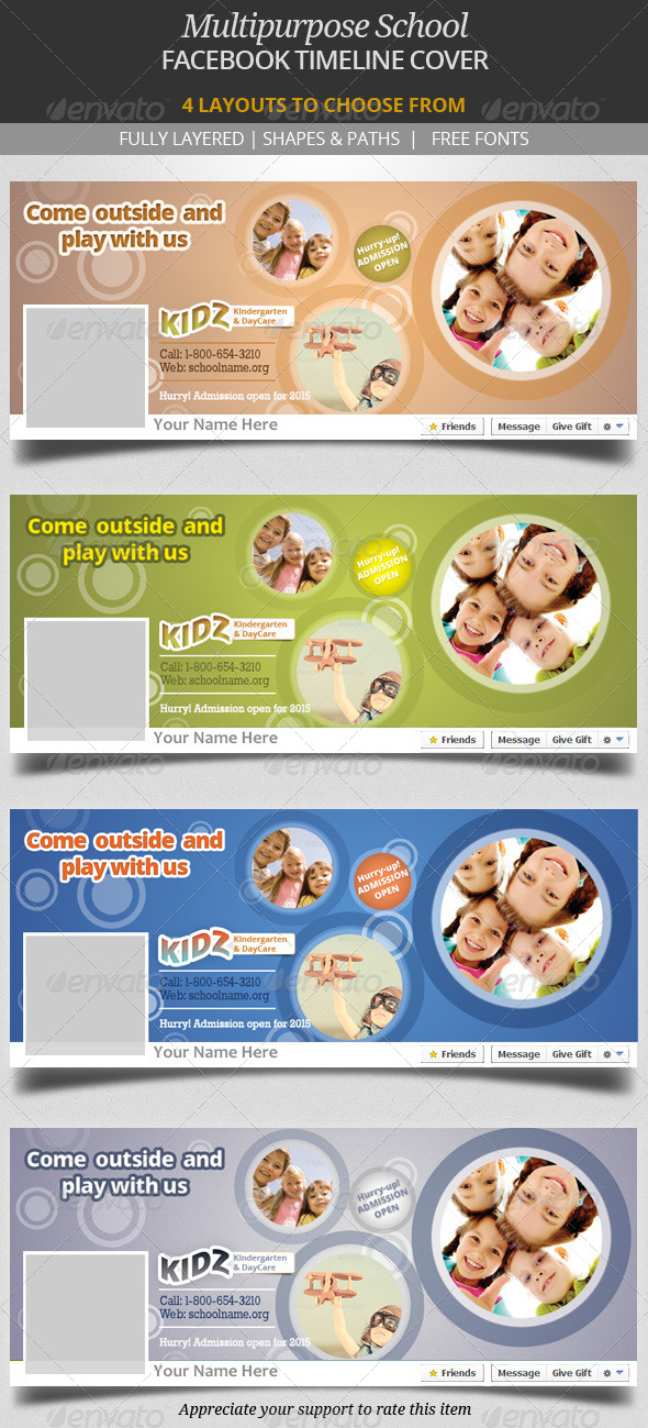 Multipurpose School Facebook Timeline Cover - Facebook Timeline Covers Social Media