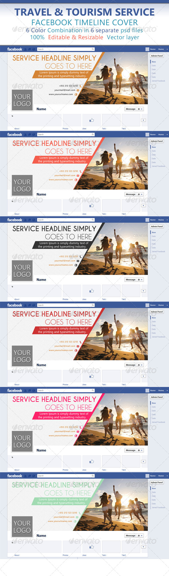 Travel & Tourism Service Facebook Timeline Cover - Facebook Timeline Covers Social Media