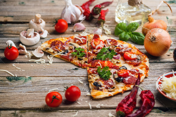Italian pizza - Stock Photo - Images