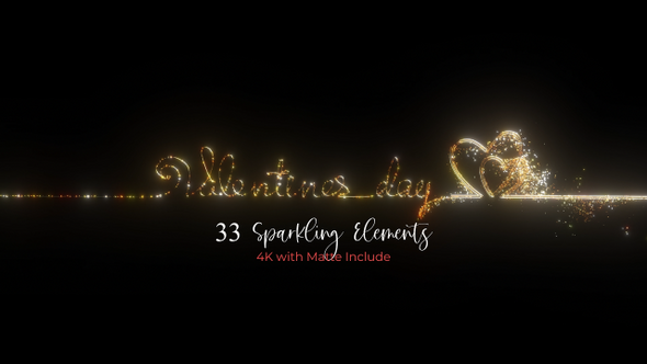 Valentine Sparkling Elements 4K