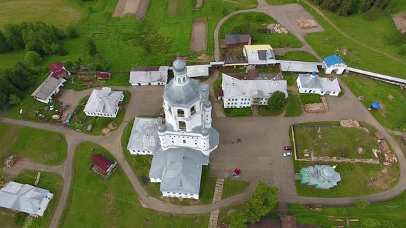 Top View Of Orthodox Monastery