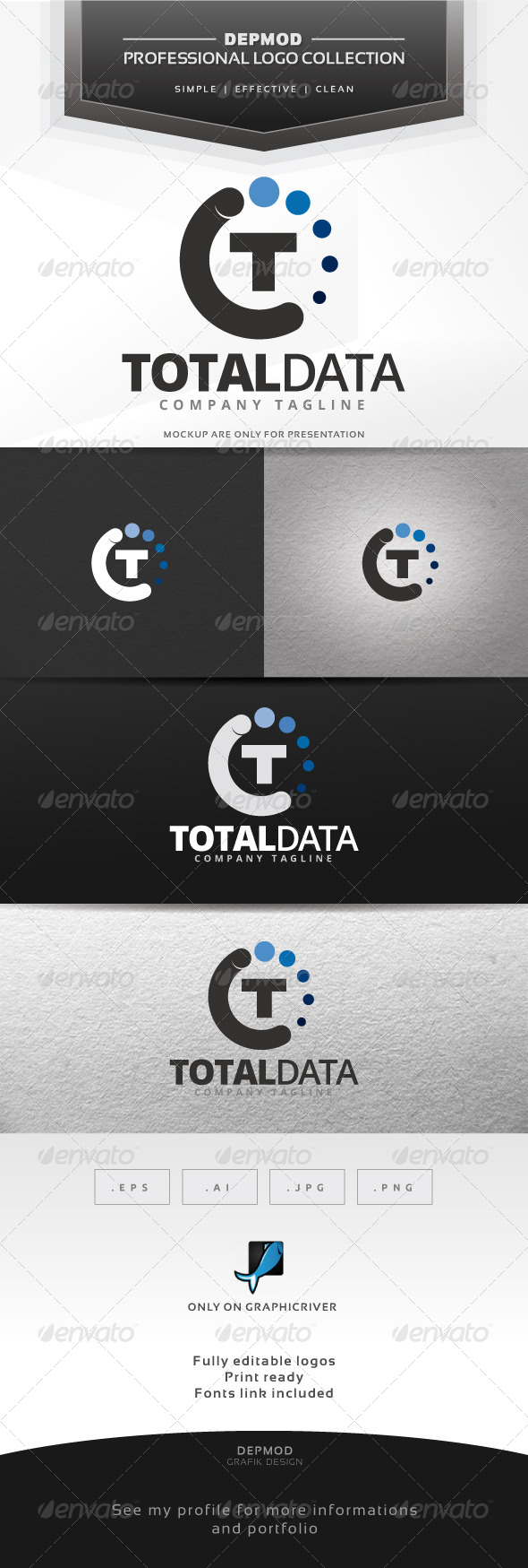 Total Data Logo - Letters Logo Templates