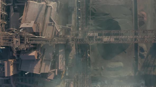 Aerial View. The Metallurgical Plant. Plant for Metal Fabrication alt