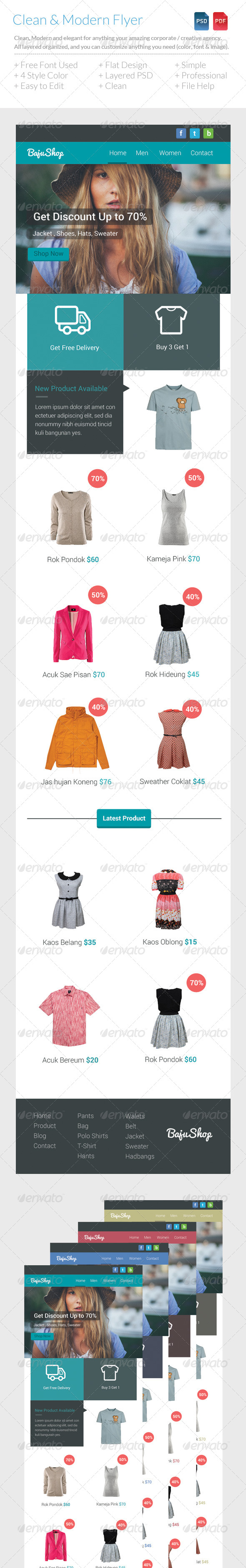 Retail Business E-Newsletter Template - E-newsletters Web Elements