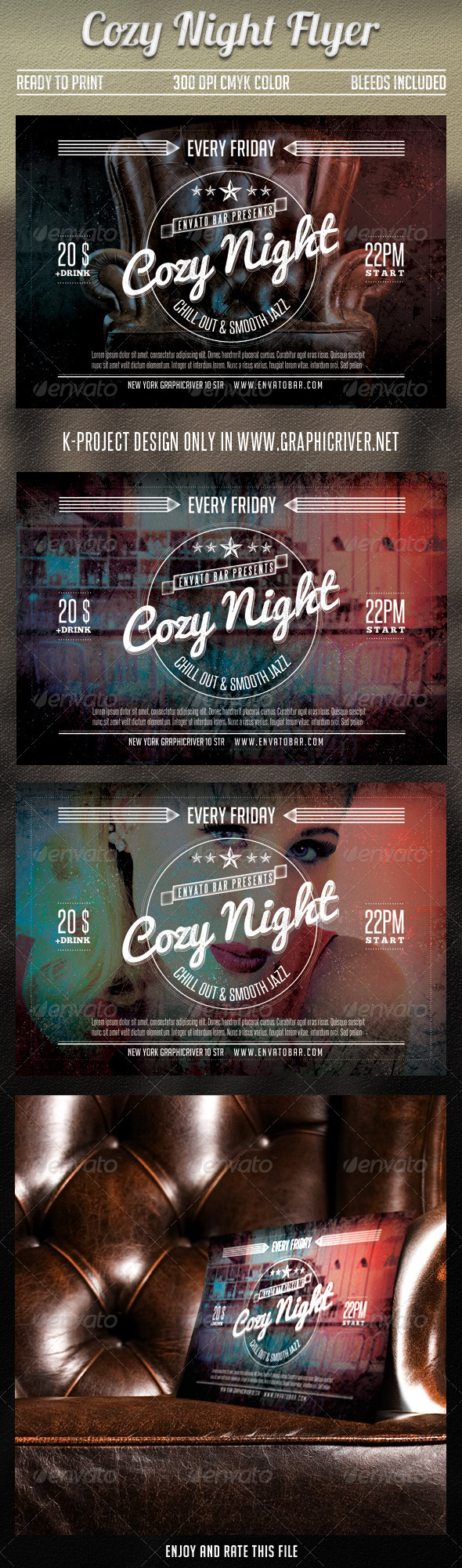 Cozy Night Flyer - Clubs & Parties Events