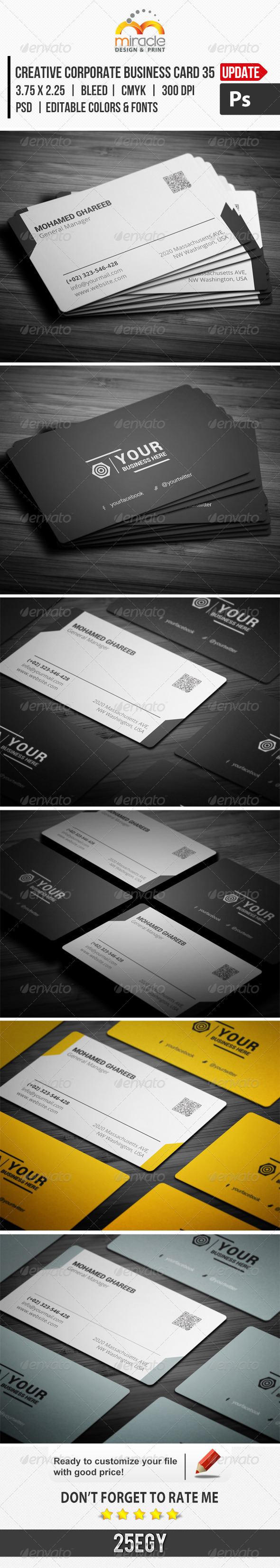 Creative Corporate Business Card 35 - Corporate Business Cards