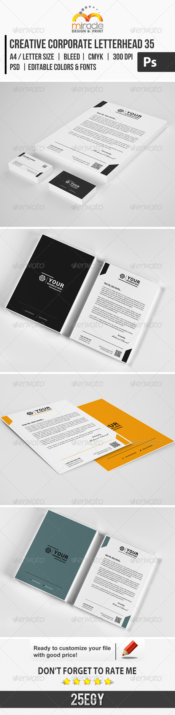Creative Corporate Letterhead 35 - Stationery Print Templates