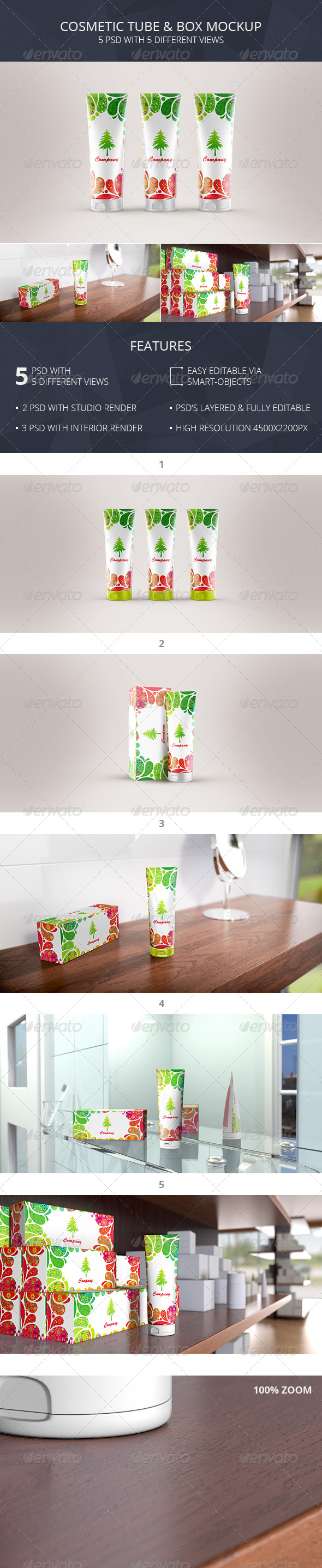 Download Cosmetic Tube & Box Mockup (Toothpaste Packaging) by ...