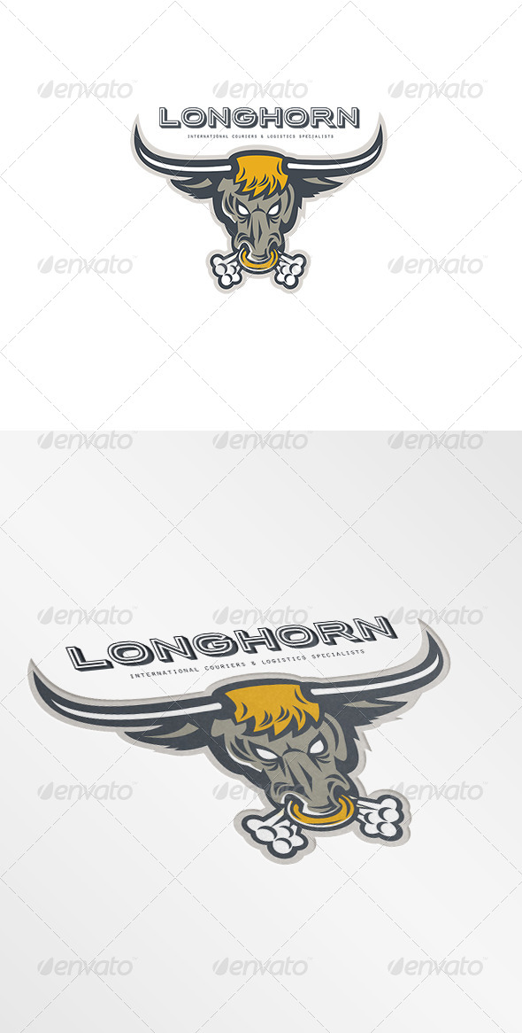 Longhorn Couriers and Logistics Specialist Logo - Humans Logo Templates