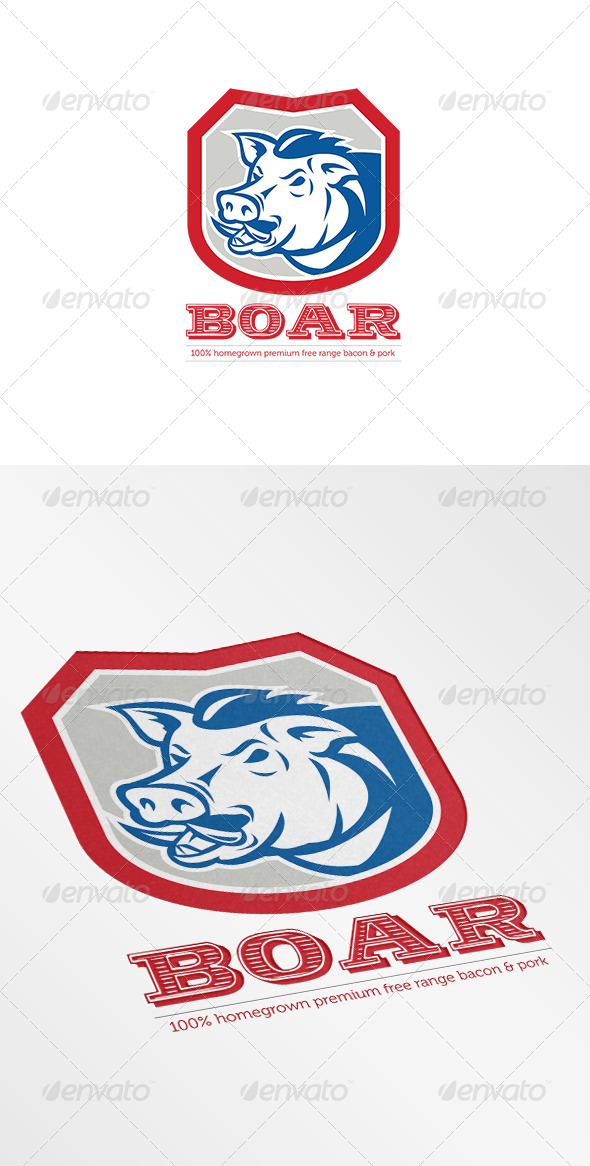 Wild Boar Free Range Logo - Animals Logo Templates