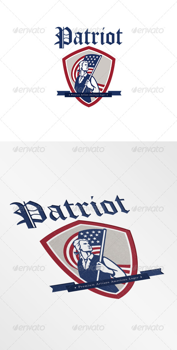 Patriot Premium American Lager Logo - Humans Logo Templates