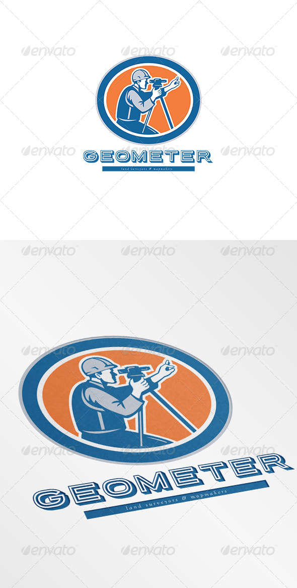 Geometer Land Surveyor and Mapmaker Logo - Humans Logo Templates