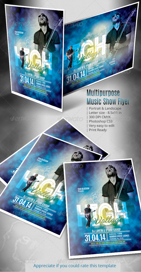 Multipurpose Music Show Flyer - Clubs & Parties Events