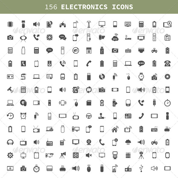 Electronics Icons - Computers Technology