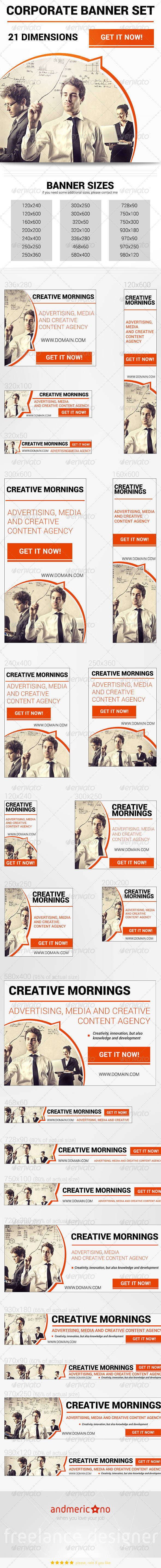 Corporate Banner Set - Banners & Ads Web Elements