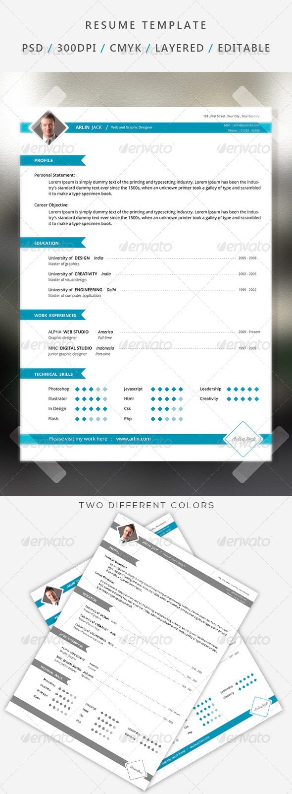 Professional resume/cv - Resumes Stationery