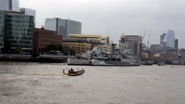 Video of the HMS Belfast Ship As a Museum Ship alt