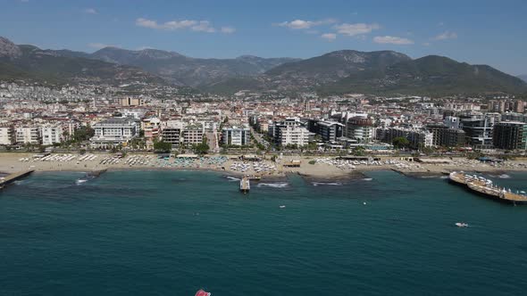 Drone View of the City Located By the Sea alt