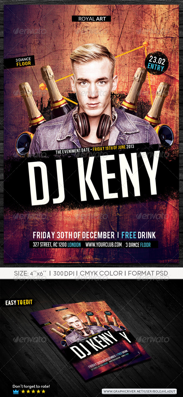 Flyer Dj Night Party - Clubs & Parties Events