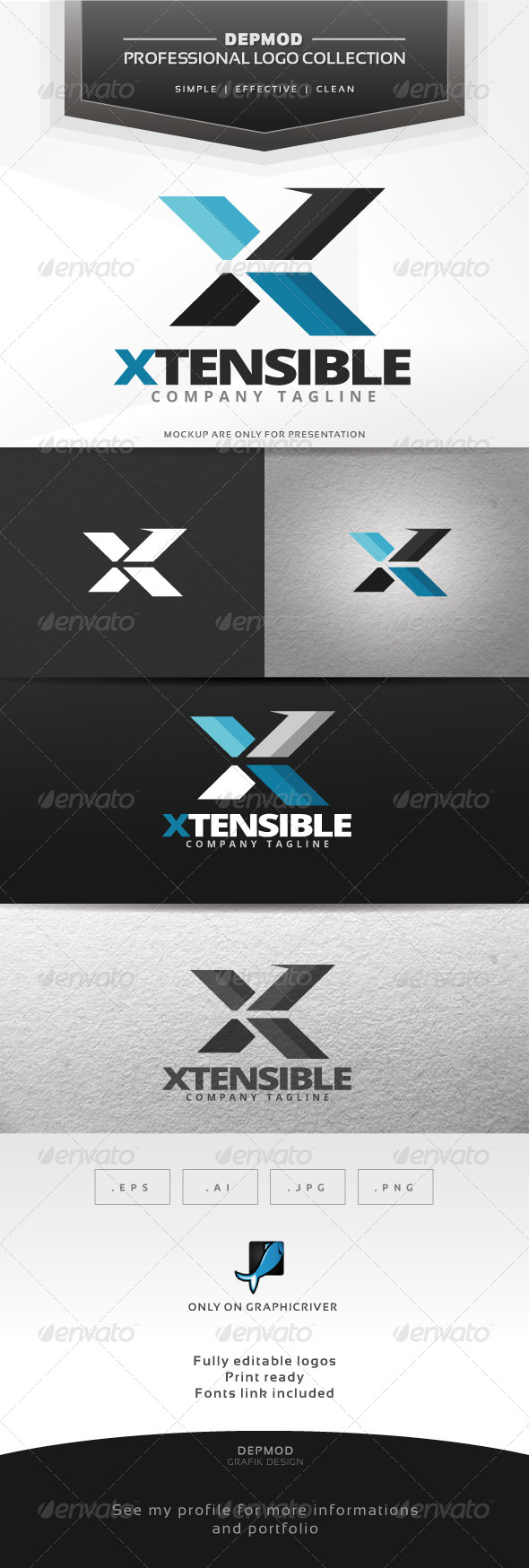 Xtensible Logo - Letters Logo Templates