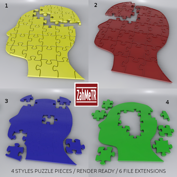 Jigsaw Puzzle Head - 3Docean 7312074