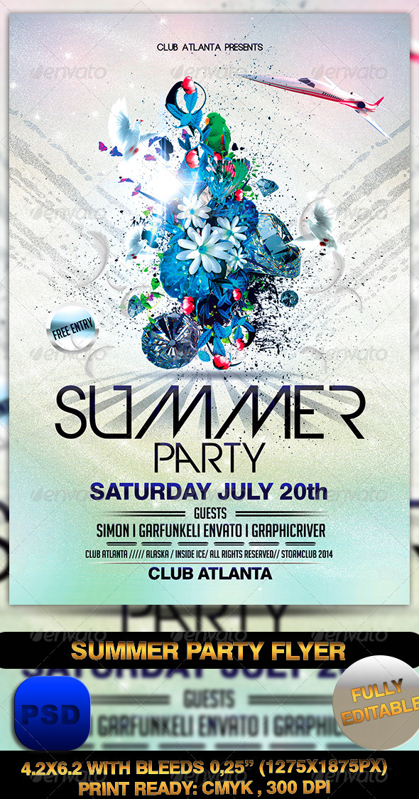 Summer Party Flyer - Events Flyers
