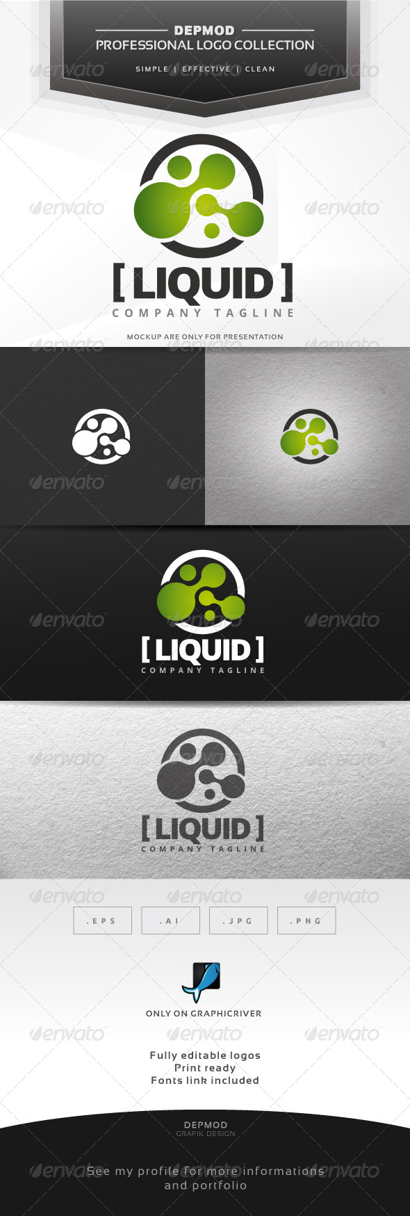 Liquid Logo - Abstract Logo Templates