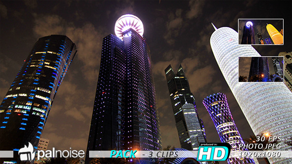 Buildings LED, Doha Qatar (3-Pack) alt