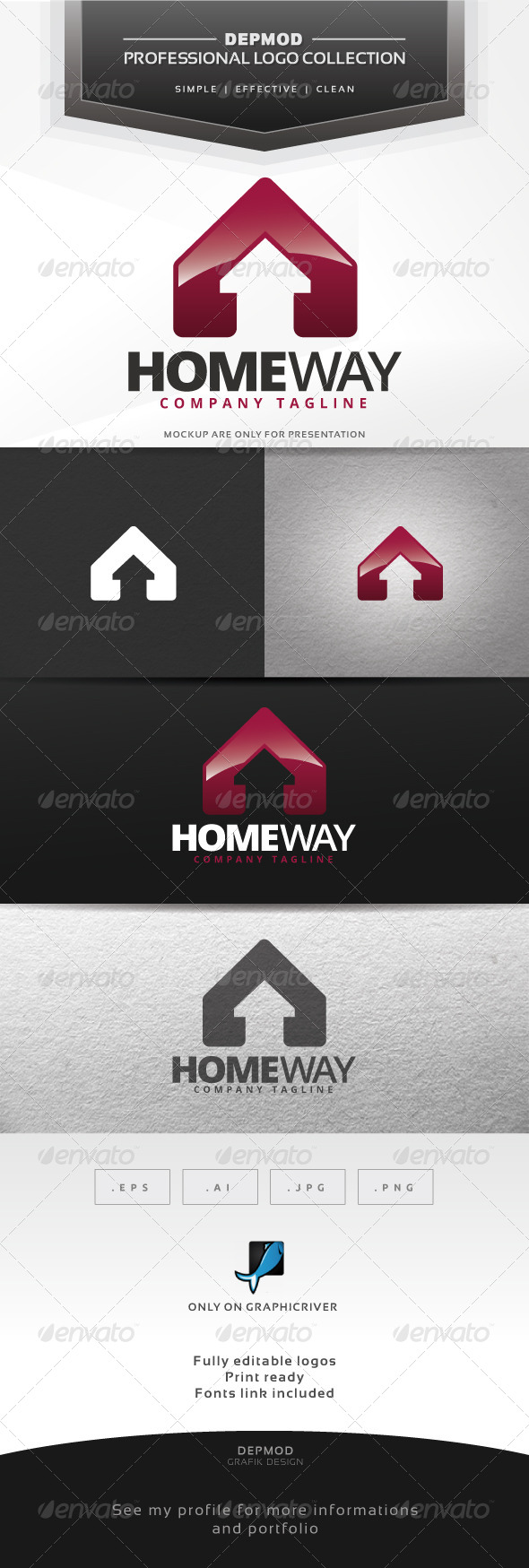 Home Way Logo - Buildings Logo Templates