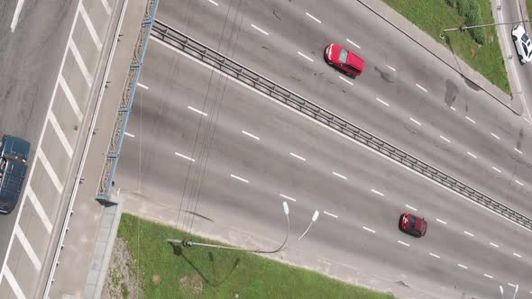 Cars on the Road Aerial View alt