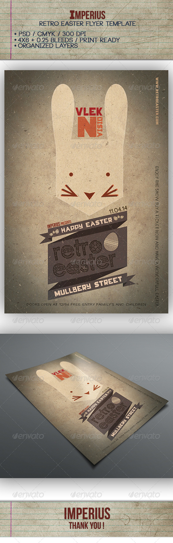Retro Easter Flyer - Holidays Events