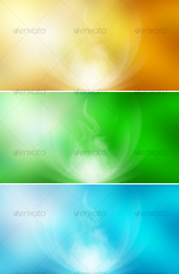 Abstract Backgrounds (yellow, green, blue) - Abstract Backgrounds