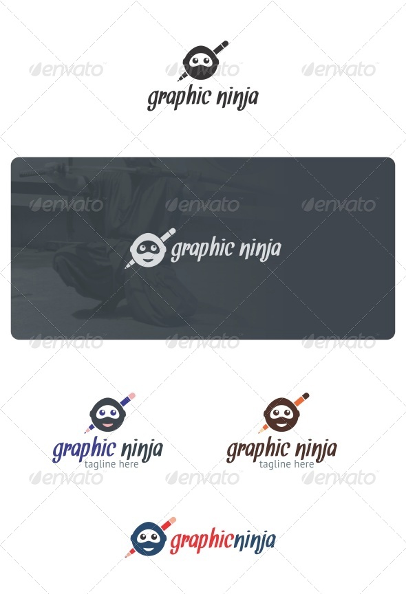 Graphic Ninja Logo - Humans Logo Templates