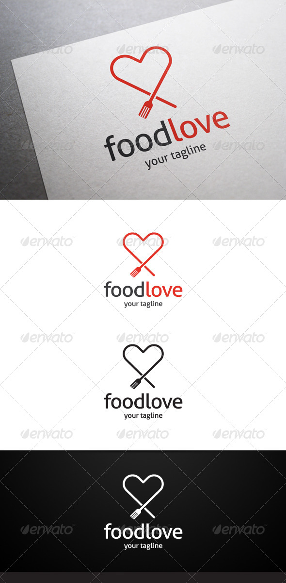 Food Love Logo - Food Logo Templates